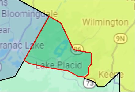 Elevate ADK High Peaks Delivery Zone Map