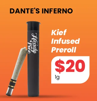 Elevate ADK - Dante's Inferno Kief Infused Pre-roll - 1g for $20